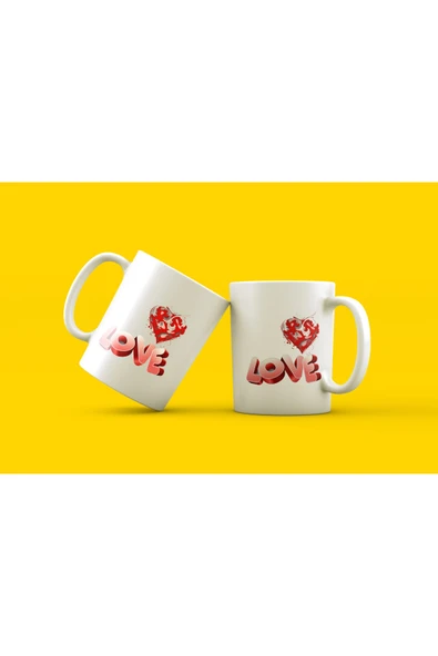 EYDXLMUG Love Love Çay Kahve Kupası ürün görseli 1