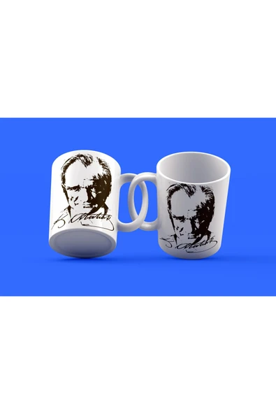 EYDXLMUG Atatürk Temalı Tasarım Çay Kahve Kupası ürün görseli 1