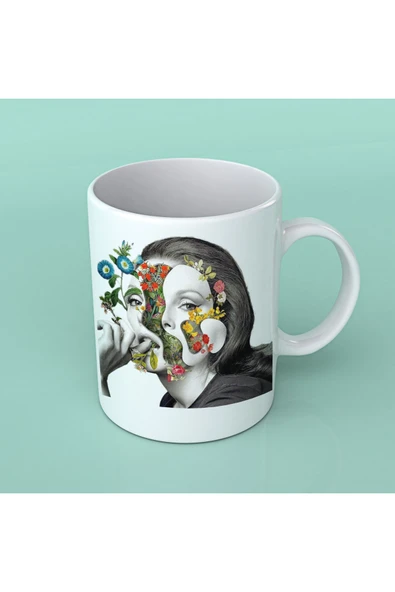 EYDXLMUG Kadınlar Çiçektir Özel Tasarım Çay Kahve Kupası ürün görseli 1