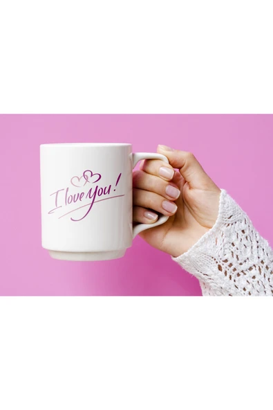 EYDXLMUG Eydijital I Love You Çay Kahve Kupası ürün görseli 1