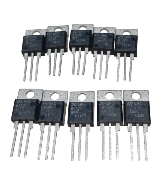 10 Adet BTA06-600C 6A 600V TO-220 Triyak ürün görseli 1