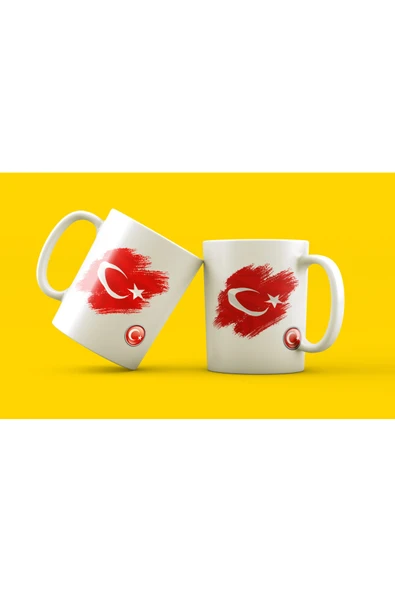 EYDXLMUG Türk Bayrağı Özel Tasarım Çay Kahve Kupası - Resim 2