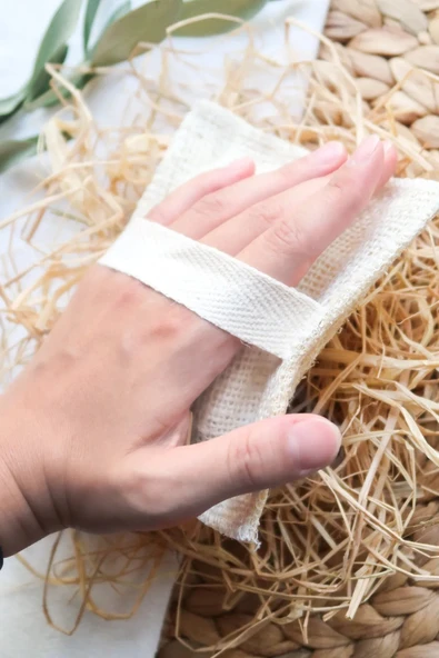 Keçi Sütlü & Ballı Kabak Lifli Sabunlu Kese - Resim 2