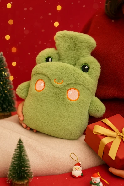 Kurbağa Peluş Sıcak Su Torbası – Yumuşak Isıtıcı Jel Torba | Regl & Bel Ağrısı Rahatlatıcı ürün görseli 1