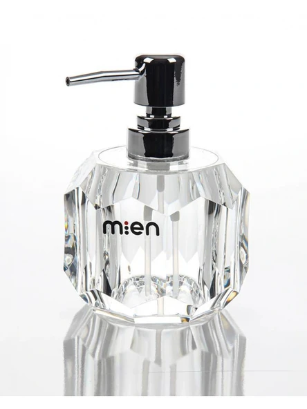 Mien MEN 1547 Akrilik Gri Şeffaf Sıvı Sabunluk 15x8x8 cm ürün görseli 1