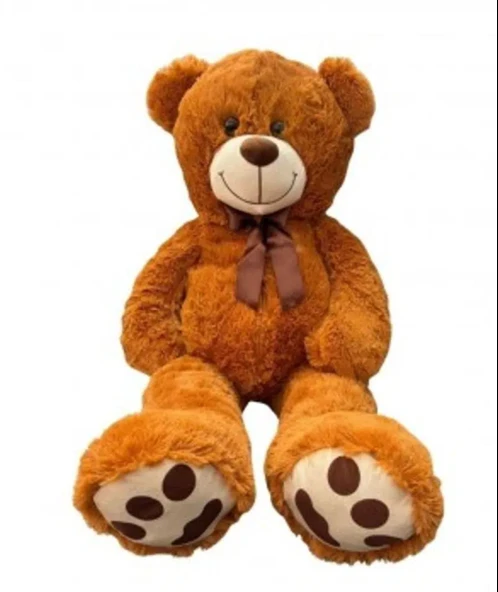 Peluş 100 cm Patili Sevimli Kahverengi Ayı Uyku Arkadaşı - Resim 4