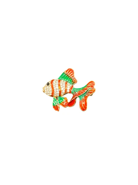 ? Eşsiz Balık Model Kırmızı - Altın Renk Şık Bijuteri Broş —  Denizin Renklerini Taşıyın! ürün görseli 1