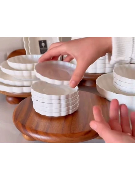 Mien MEN 24S04 Beyaz Porselen Çay Tabağı 11 cm 6'lı ürün görseli 1