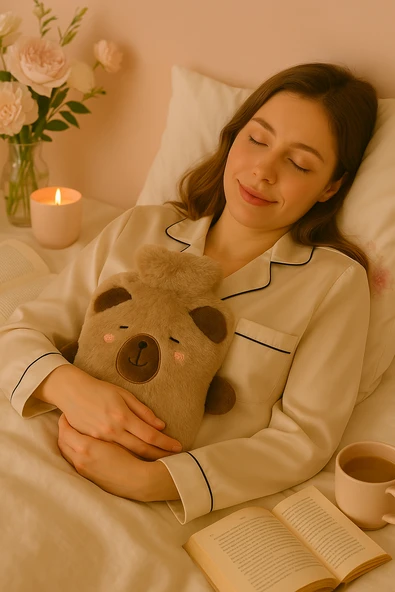 2026 Peluş Ayıcık Sıcak Su Torbası – Yumuşak Kılıflı Isıtıcı & Hediyelik Kış Konfor Ürünü - Resim 6