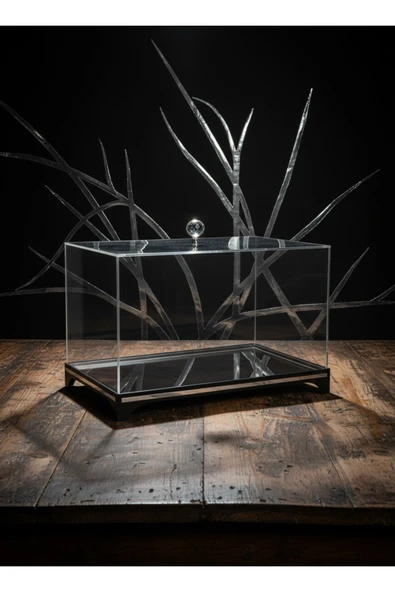 Bohça Çeyiz Nişan Kutusu Silver - Damat Gelin Bohçası Şeffaf Pleksi ürün görseli 1