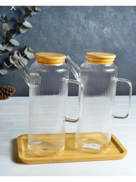 Mien MEN GLA10 Bambu Kapaklı Yağdanlık 1000 cc ürün görseli 1