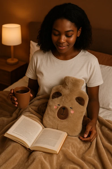 2026 Peluş Ayıcık Sıcak Su Torbası – Yumuşak Kılıflı Isıtıcı & Hediyelik Kış Konfor Ürünü - Resim 4