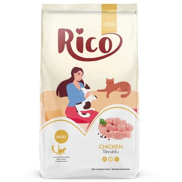 Rico Tavuklu Yetişkin Kedi Maması  Yetişkin (1 - 7 Yaş) 15 Kg Hayır ürün görseli 1