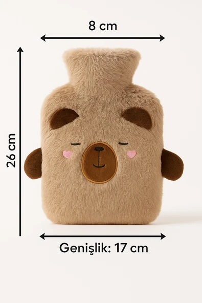 2026 Peluş Ayıcık Sıcak Su Torbası – Yumuşak Kılıflı Isıtıcı & Hediyelik Kış Konfor Ürünü - Resim 5