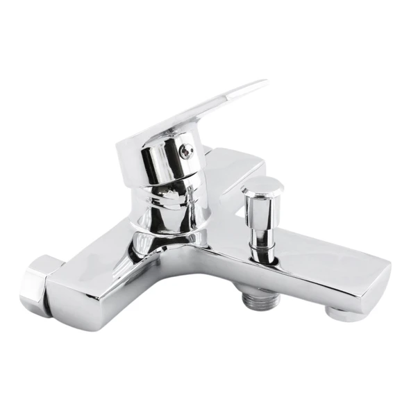 Banyo Bataryası Duvar Tipli Lavabo Mutfak Duş Musluğu Mix Batarya Sıcak Soğuk Çift Su Girişli - Resim 5