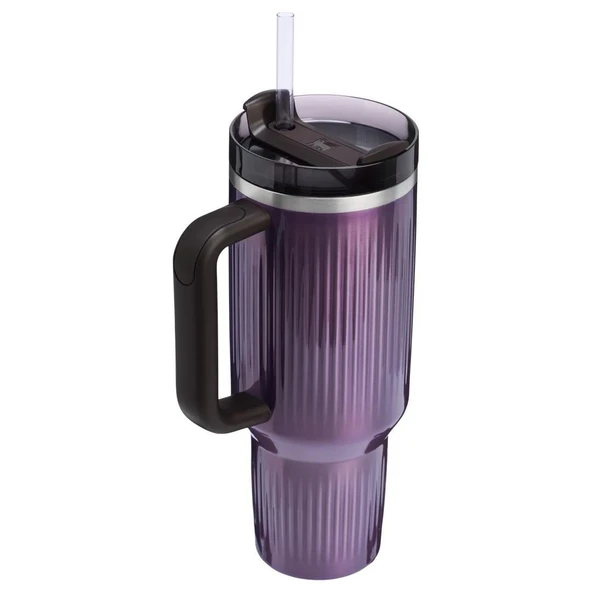 Stanley The Quencher H2.0 Fluted Tumbler 1.18L / 40oz Wisteria Shine Termos - Resim 2