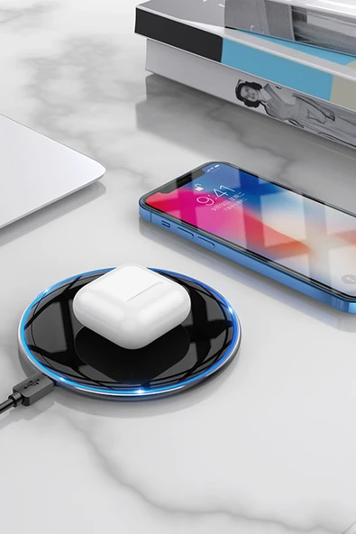 Hoco. CW6 Pro Easy 15W 1M Kablosuz Magsafe Şarj Cihazı - Siyah - Resim 6