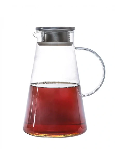 Mien MEN 1J15 Metal Kapaklı Cam Sürahi 22,5 cm ürün görseli 1