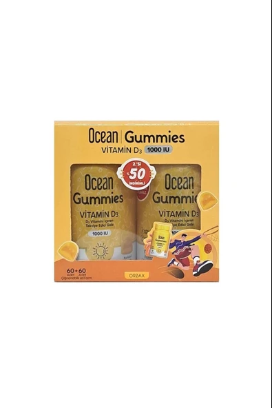 Ocean Gummies Vitamin D3 60 Çiğnenebilir Tablet 2 Adet ürün görseli 1