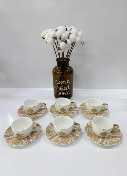 Porselen Kahve Takımı 6 Kişilik | Özel Tasarım | 90 ml ürün görseli 1