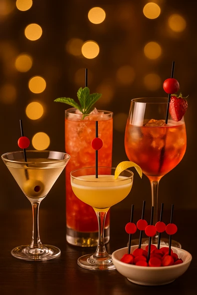 50’li Kırmızı Davul Kürdan 12 cm – Parti, Sunum, Kanape, Kokteyl ve Peynir Tabağı İçin Dekoratif Kürdan - Resim 5