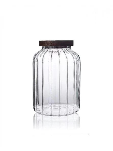 Mien MEN 1S09 Ahşap Kapaklı Cam Kavanoz 1200 cc ürün görseli 1