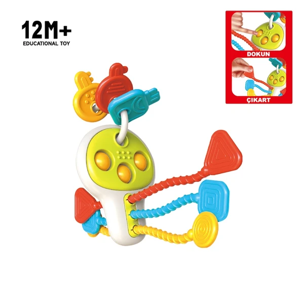 Vardem Eğitici Poppitli Cırcırlı Bebek Anahtarlığı RT1507 ürün görseli 1
