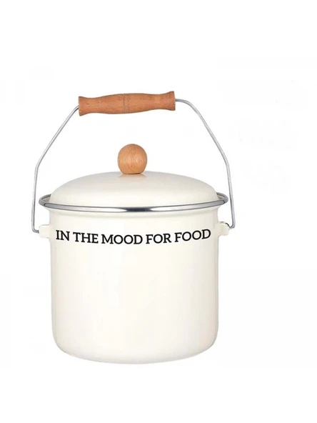 Mien EMY1022B Yazılı Beyaz Emaye Bakraç 20 cm 5 lt ürün görseli 1