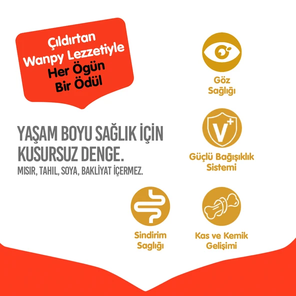 Wanpy Tavuklu Tahılsız Yetişkin Kedi Maması  Yetişkin (1 - 7 Yaş) Hayır 1.5 Kg - Resim 3