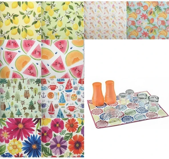 10 Adet Kurutmalık Mikrofiber Kurutma Bulaşık Tezgah Altlığı ürün görseli 1