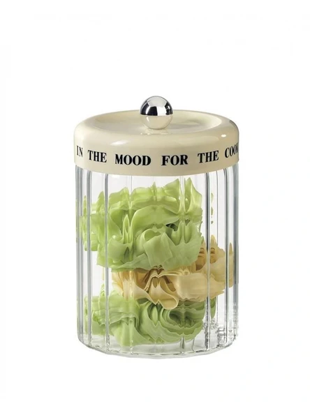 Mien MEN 3H05 Mest Yazılı Kapaklı Cam Kavanoz 12x19 cm ürün görseli 1