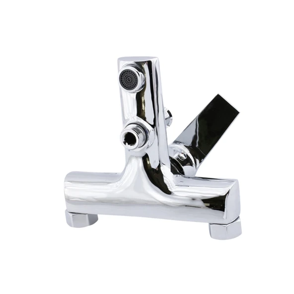 Banyo Bataryası Duvar Tipli Lavabo Mutfak Duş Musluğu Mix Batarya Sıcak Soğuk Çift Su Girişli - Resim 3