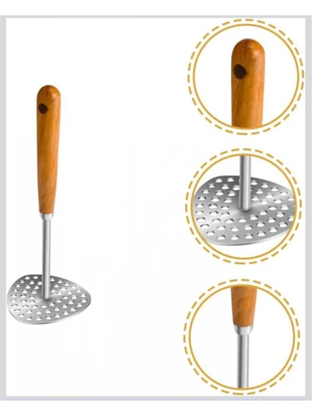 Mien MEN 1562 Akasya Ahşap Saplı Patates Ezici ürün görseli 1