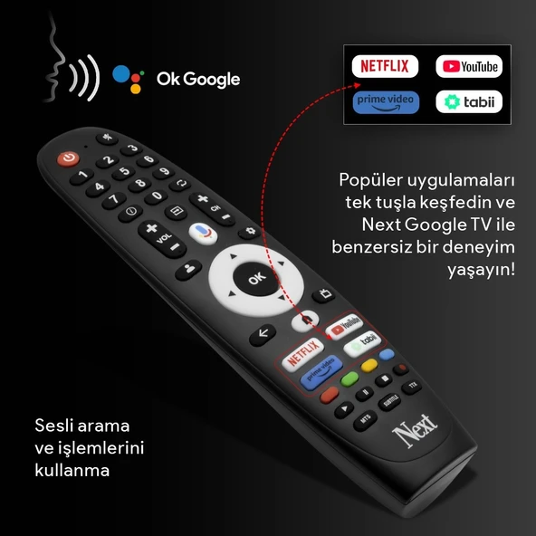 Next YE-50GFSG8-QLED 4K Ultra HD 50" 127 Ekran Uydu Alıcılı Google Smart QLED TV - Resim 8