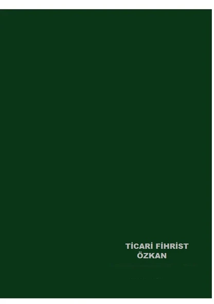 Özkan Ticari Fihrist 17x24 16 Lı Cilt Bezli Koyu Yeşil ürün görseli 1