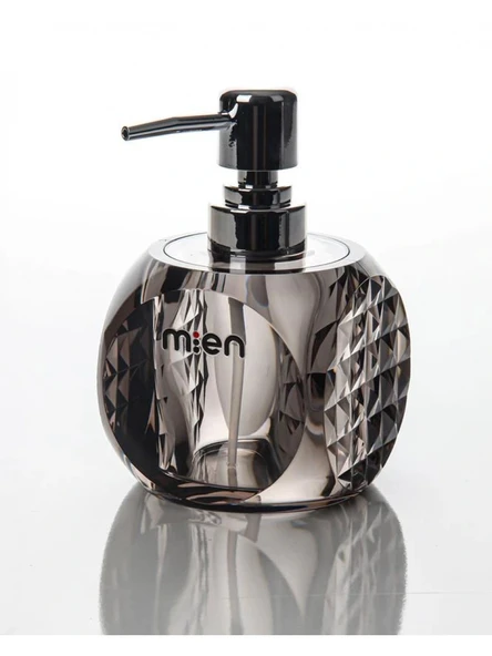 Mien MEN 1549 Akrilik Gri Şeffaf Sıvı Sabunluk 15x8x8 cm ürün görseli 1