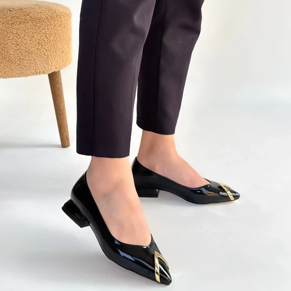 Goes Siyah Rugan Babet Ayakkabı - Resim 4