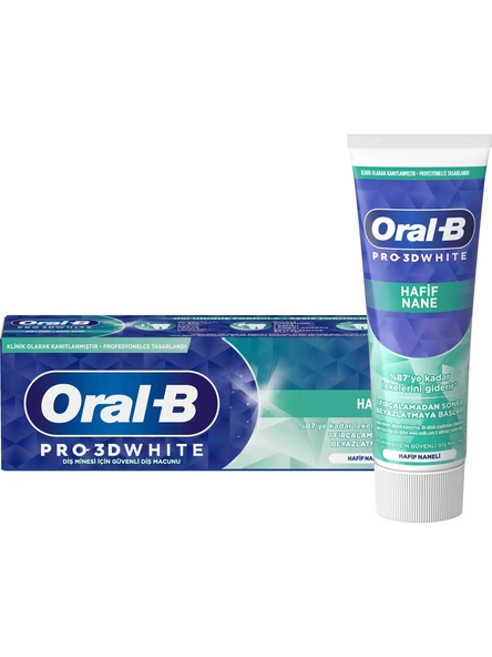 Oral-B Pro-3d White Diş Macunu 75 Ml. Hafif Nane 3 Adet - Resim 5