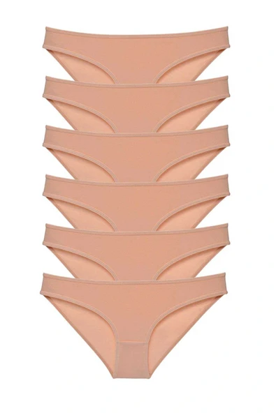 LitaeTrend 6 adet Süper Eko Set Likralı Kadın Slip Külot Ten ürün görseli 1