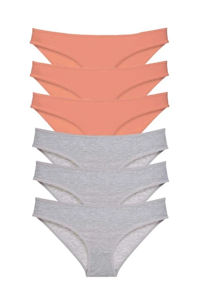 LitaeTrend 6 adet Süper Eko Set Likralı Kadın Slip Külot Pudra Gri ürün görseli 1