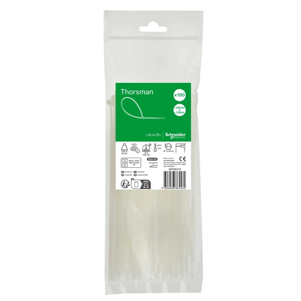 Schneider Electric IMT46413 200x3,6 Beyaz Kablo Bağı Klips 100'lü Paket ürün görseli 1