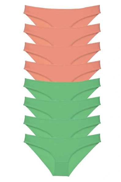 LitaeTrend 8 adet Eko Set Likralı Kadın Slip Külot Pudra Yeşil ürün görseli 1