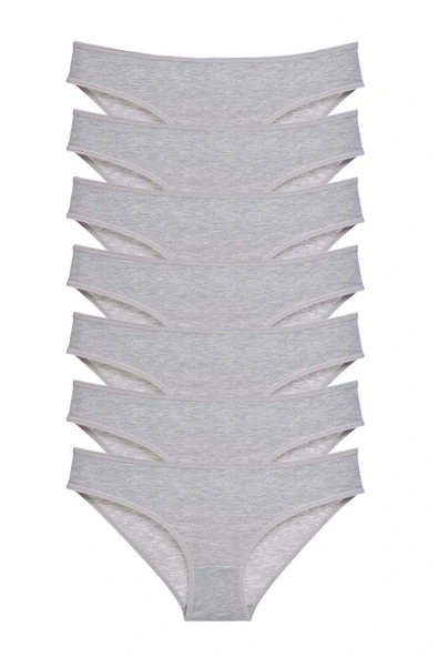 LitaeTrend 7 adet Süper Eko Set Likralı Kadın Slip Külot Gri ürün görseli 1