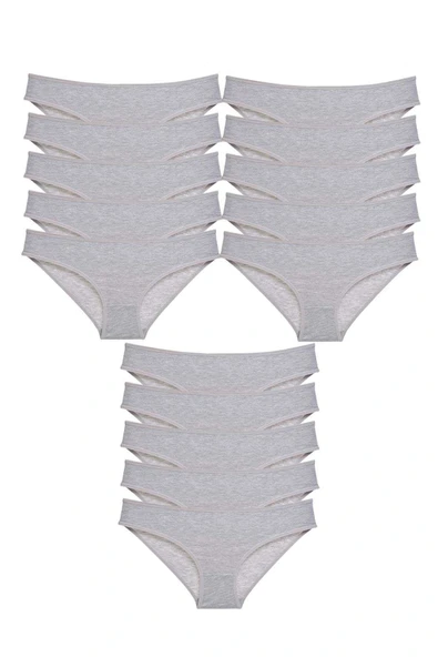 LitaeTrend 15 adet Süper Eko Set Likralı Kadın Slip Külot Gri ürün görseli 1