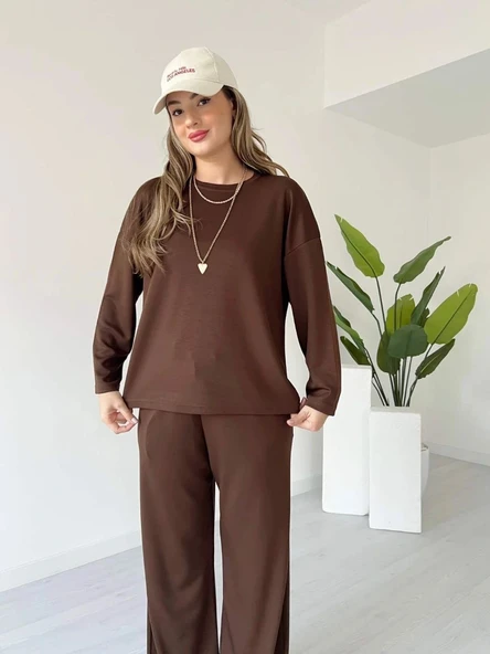 Kollu modal takım kahve - Resim 2