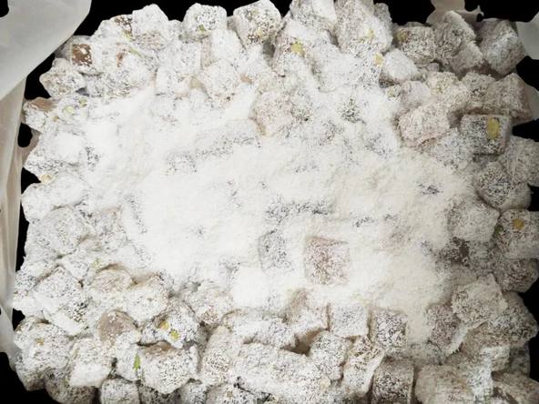 Yörük Lokumu Çift Kavrulmuş Duble Antepfıstıklı H.Cevizi Kaplı Lokum 500 Gr - Resim 5