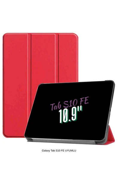 Galaxy Tab S10 FE Uyumlu 10.9" Katlanabilen Standlı Smart Cover Akıllı Tablet Kılıfı ürün görseli 1
