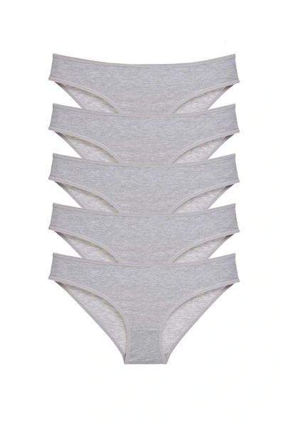 LitaeTrend 5 adet Süper Eko Set Likralı Kadın Slip Külot Gri ürün görseli 1