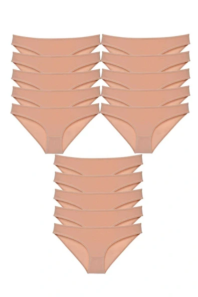 LitaeTrend 15 adet Süper Eko Set Likralı Kadın Slip Külot Ten ürün görseli 1