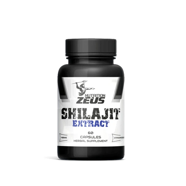 Zeus Nutrition Shilajit Extract Standardized 400 mg 60 Veggie Capsules